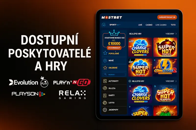 dostupní poskytovatelé a hry